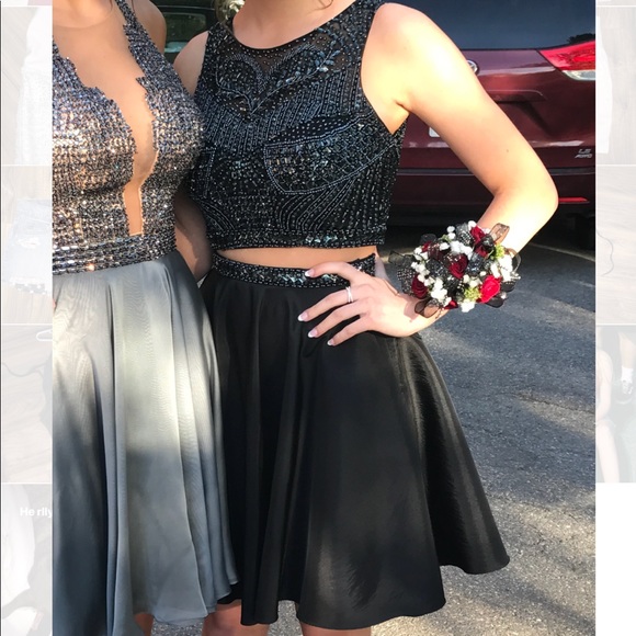 Black Sparkle Two-Piece Semi Dress - Picture 6 of 6